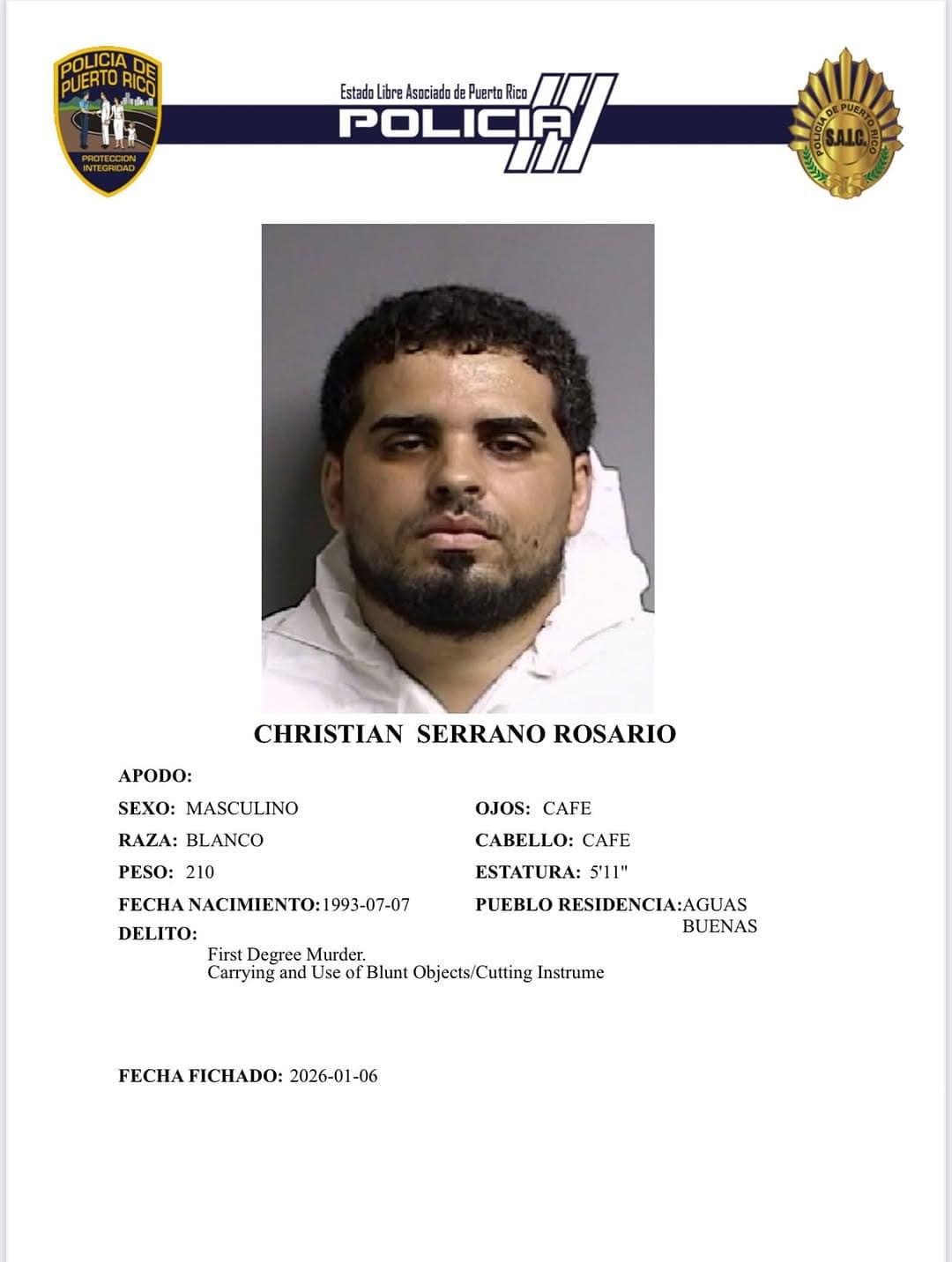 «Fue el diablo»: Hombre presuntamente mató a su hijo a puñaladas en Puerto Rico